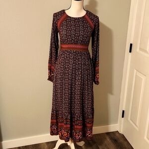 In Loom long sleeve boho floral dress